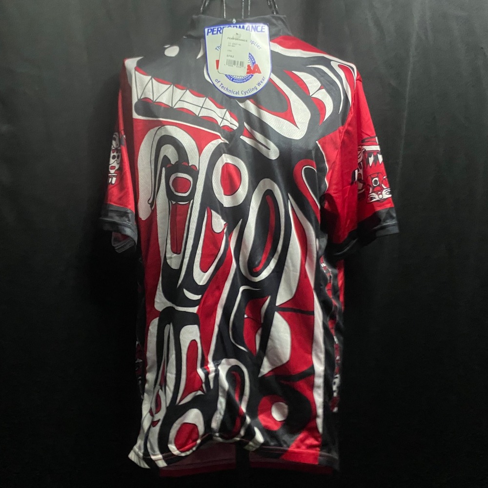 NWT Alaskan Aztec Men Full Zip S/Sleeve‎ Cycling JerseyPerformance L
